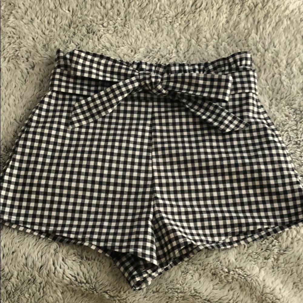 Forever 21 Black and White Gingham Shorts
